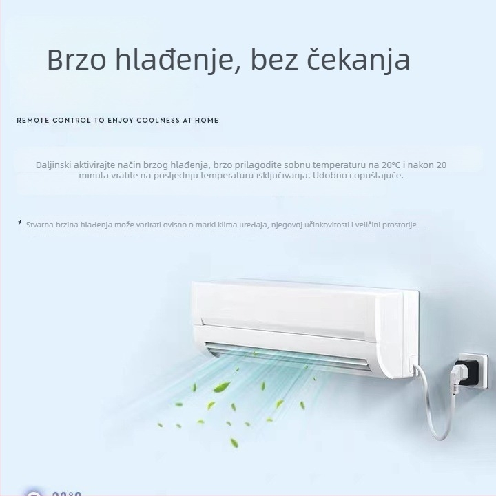 Tuya App pametna utičnica za klimatizaciju s Wi‑Fi daljinskim upravljanjem temperature i statistikom potrošnje, 16A Xiaodu zvučnik