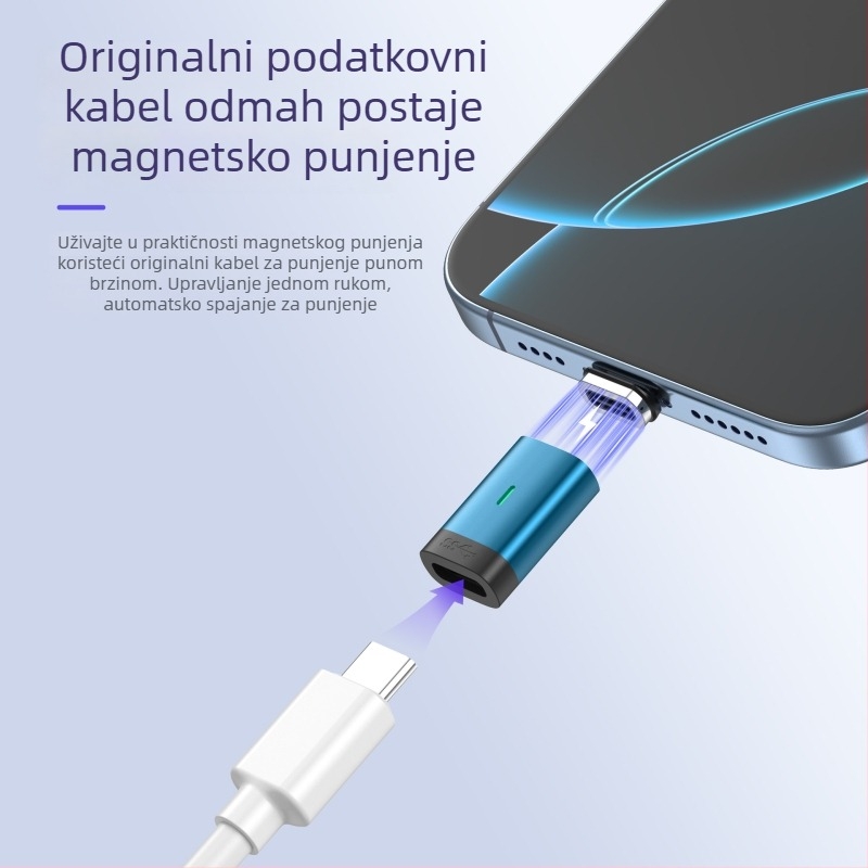 USB-C magnetski adapter, 240W, prijenos podataka i napajanje, ženski adapter