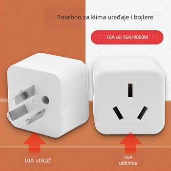 Adapter utičnice za konverziju 10A na 16A za visokou snage uređaje: klima uređaji, bojleri i uljni radijator