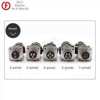 P20 kružni spojnik, avionska utičnica i utikač, butt-tip spoj, promjer 20 mm, 2–7 vodova