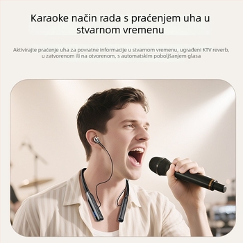 Bežične Bluetooth slušalice s aktivnim uklanjanjem šuma, tip trake za vrat, višenamjenske pametne gaming slušalice za trčanje