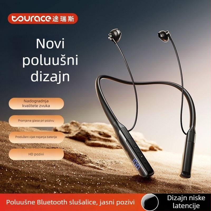 Bežične Bluetooth slušalice s aktivnim uklanjanjem šuma, tip trake za vrat, višenamjenske pametne gaming slušalice za trčanje