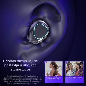 M10 gaming Bluetooth slušalice, in-ear dizajn, redukcija buke, dugo trajanje baterije, esports