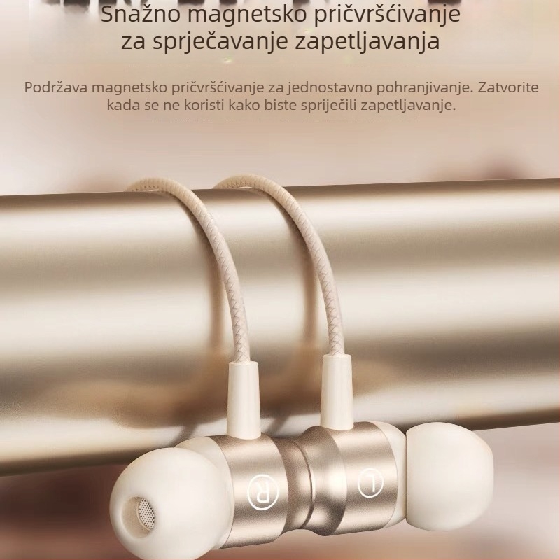 Magnetske metalne gaming slušalice, in-ear, žične, L-oblik konektor 3,5 mm, esports slušalice s mikrofonom
