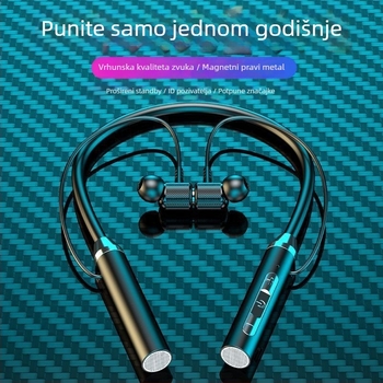 Bluetooth slušalice 5.3 tip na vratima, bežične stereo, funkcija poziva, niska latencija, vodootporne, redukcija buke, dugi vijek baterije, sportski stil