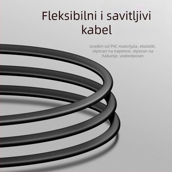Argentinski dvopinski kabel za napajanje s ovalnim utikačem i utikačem u obliku osmerokuta za audio opremu i stolne lampe