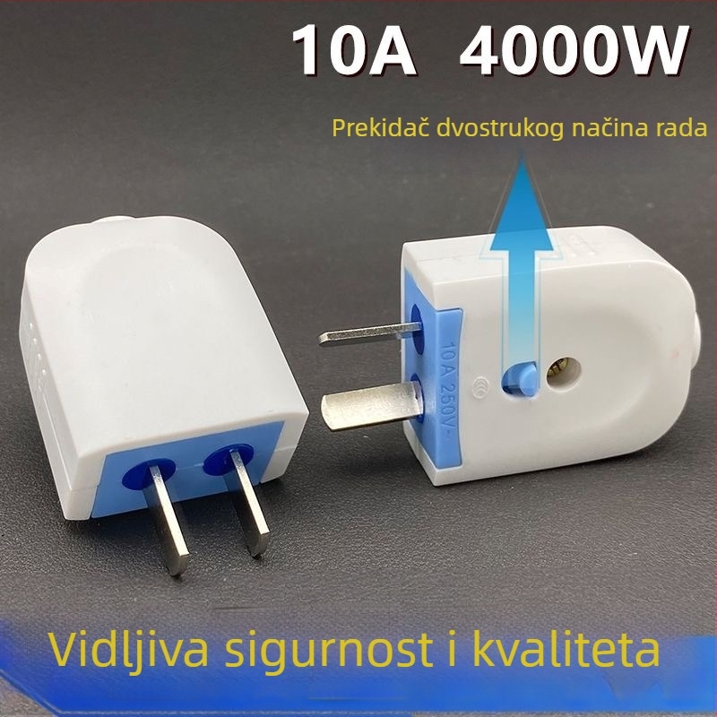 Priklopna zaštita s dvopolnim, fiksno-rotirajućim 1.5 utikačem, s unutarnjim protupožarnim kućištem, dvopinsko industrijsko/kućno napajanje