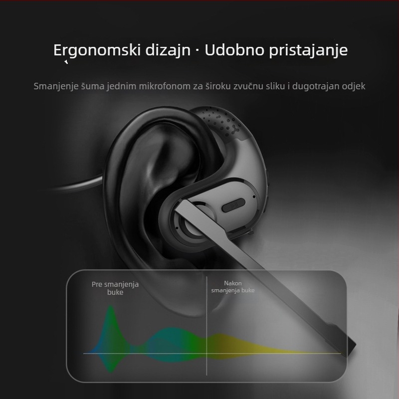 G9 Bluetooth slušalice za razgovore s odvojivim mikrofonom, stereo zvuk, HD pozivi, IPX5 vodootpornost, Bluetooth 5.3, domet 10 m, trajanje baterije preko 8 sati, poslovne slušalice