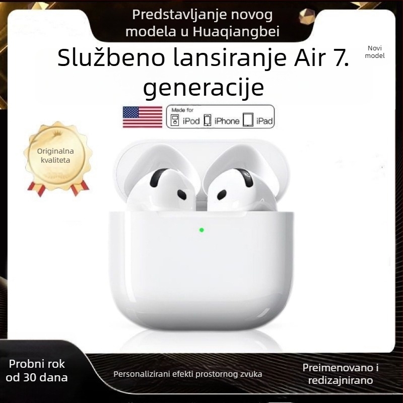 Zx 2025 Bluetooth slušalice, 7. generacija, redukcija šuma, bežične in-ear slušalice, visokokvalitetan zvuk