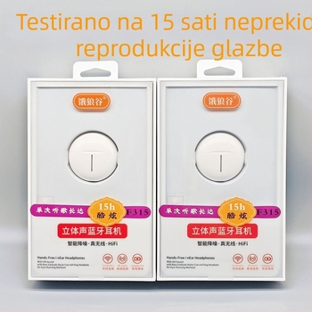 Bežične Bluetooth slušalice s HD zvukom, polu-in-ear dizajn, za outdoor sportove
