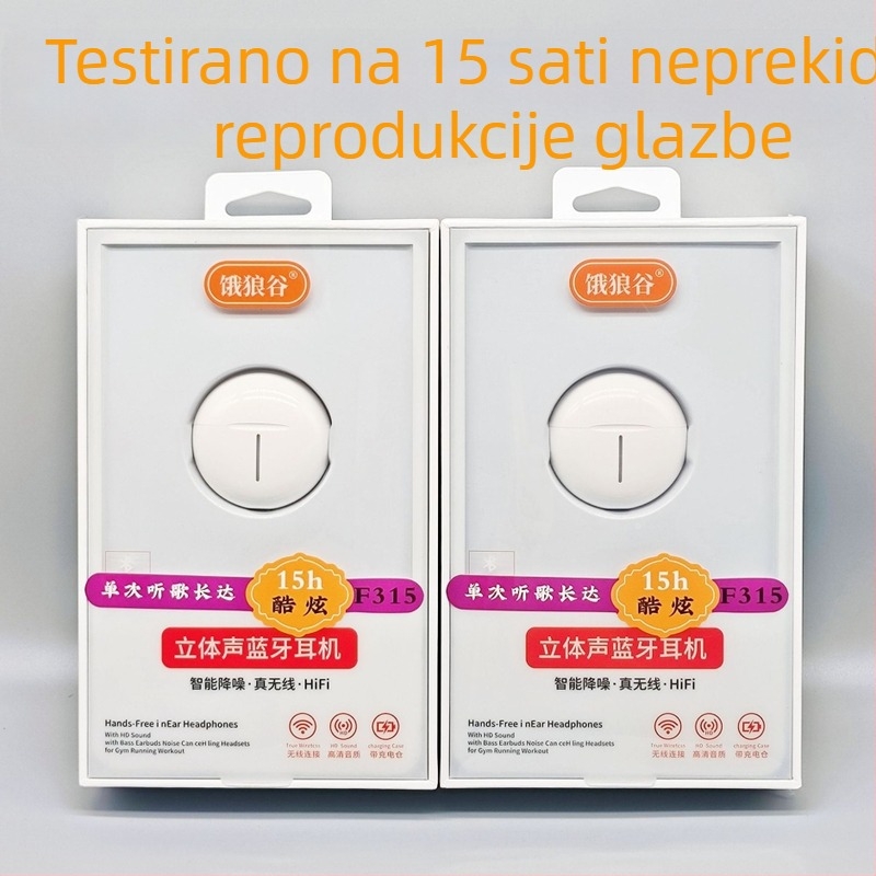 Bežične Bluetooth slušalice s HD zvukom, polu-in-ear dizajn, za outdoor sportove