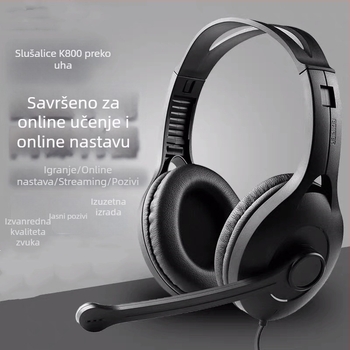 Kyle Sound 800 Žične gaming slušalice s mikrofonom za PC, 3.5 mm, 40 mm zvučnici, 20-2000 Hz, 106 dB, kabel 1.2 m