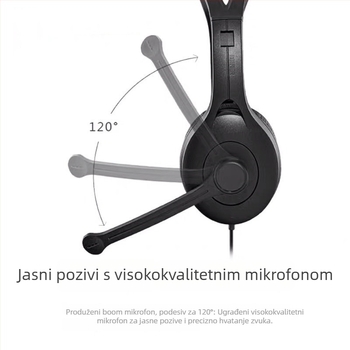 Kyle Sound 800 Žične gaming slušalice s mikrofonom za PC, 3.5 mm, 40 mm zvučnici, 20-2000 Hz, 106 dB, kabel 1.2 m