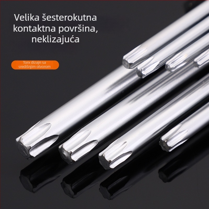 Riley set od 9 unutarnjih šesterokutnih utičnica, s dugim dometom, oblik cvijeta šljive