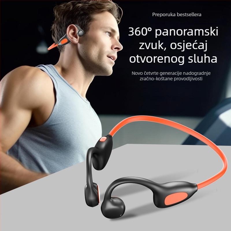 WS17 Bluetooth slušalice za vrat, bez koštane kondukcije, za vanjske sportove i trčanje, domet 10 m, Bluetooth 5.4, nisu vodootporne