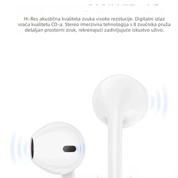Žične in-ear slušalice s mikrofonom i funkcijom punjenja – A2A3
