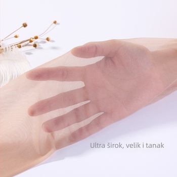 Lily 6911 Ultra-tanke 5D tajice, krojenje po mjeri, ekstra široka veličina, ljetne prozirne tajice, anti-snag