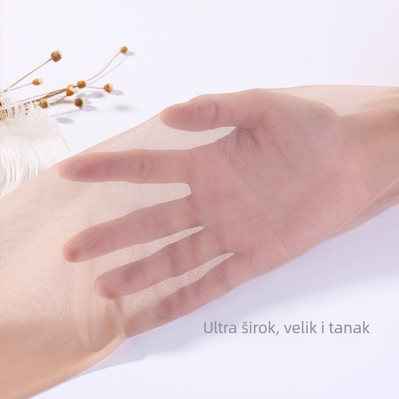 Lily 6911 Ultra-tanke 5D tajice, krojenje po mjeri, ekstra široka veličina, ljetne prozirne tajice, anti-snag