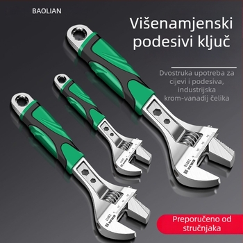 Set nastavnih ključeva s univerzalnim velikim otvorom za vodovodne instalacije