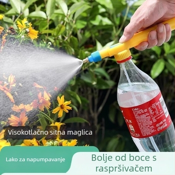 Raspršivač za bočicu napitka za zalijevanje biljaka, kompaktna sprej boca s tlakom zraka i podesivim mlazom