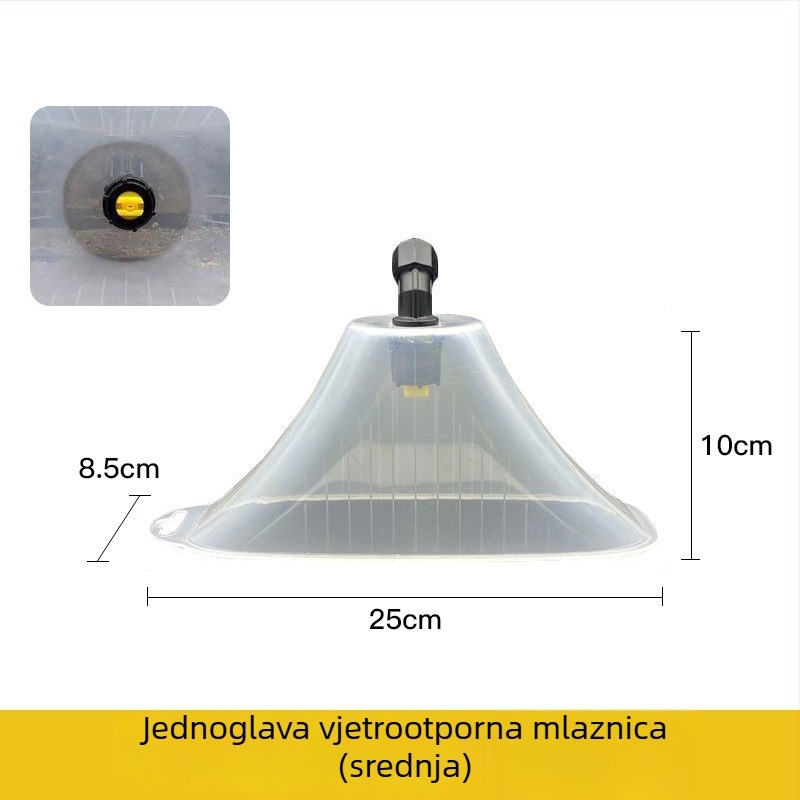 Otporna na vjetar glava raspršivača za električni poljoprivredni raspršivač — glava raspršivača za kikiriki, kukuricu i polja riže
