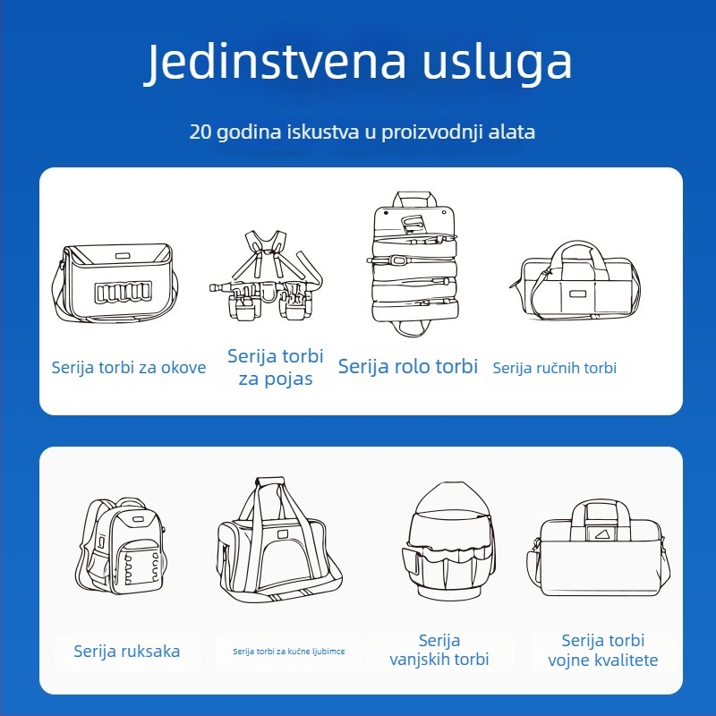 Prijenosna torba za alat, izdržljiva za električare, skladištenje malih dijelova i hardverskih dodataka, od Oxford platna