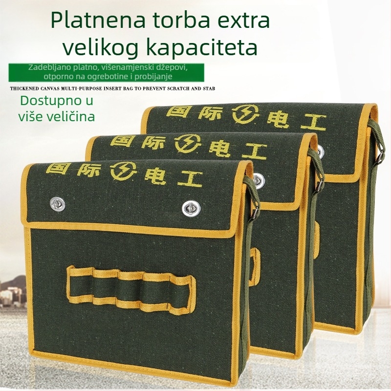Platnena torba za električarske alate – skup za pohranu i popravak