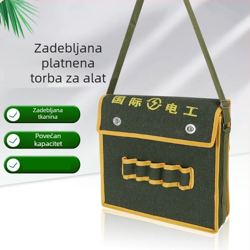 Platnena torba za električarske alate – skup za pohranu i popravak