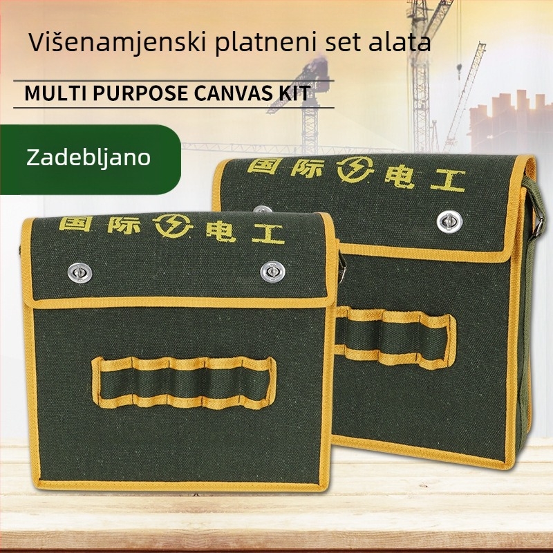 Platnena torba za električarske alate – skup za pohranu i popravak