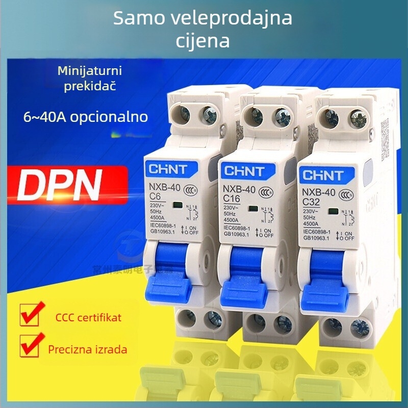 CHNT DZ267 NXB-40 miniaturni osigurač, 40 A, 1P+N, za kućnu instalaciju