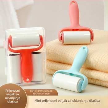Mini set ljepljivih valjaka za uklanjanje dlaka s odjeće – prenosiv