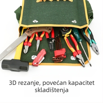 Platnena torba za alate za električare – izdržljiva radna torba za gradilište, s naramenicom
