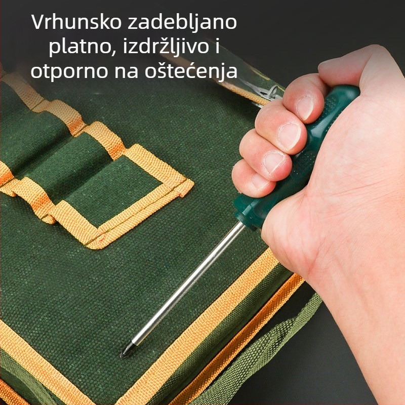 Platnena torba za alate za električare – izdržljiva radna torba za gradilište, s naramenicom