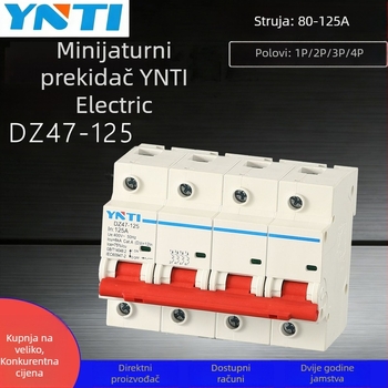 DZ47-125 Mikroprekidač 1P 2P 3P 4P za kućnu distribuciju – zračni prekidač
