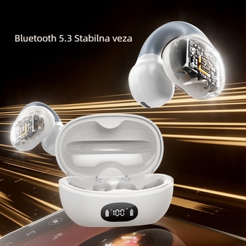 AX10 Bežične slušalice s klipom za uho, blokiranje buke, kostna kondukcija, sportske slušalice, stereo, Bluetooth 5.3, dugo trajanje baterije, model Z9