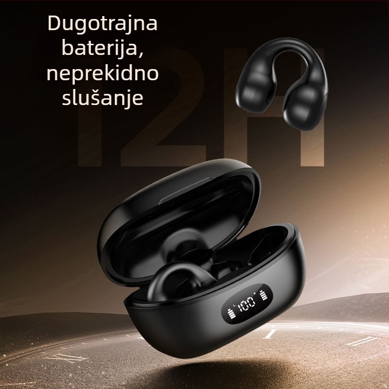 AX10 Bežične slušalice s klipom za uho, blokiranje buke, kostna kondukcija, sportske slušalice, stereo, Bluetooth 5.3, dugo trajanje baterije, model Z9