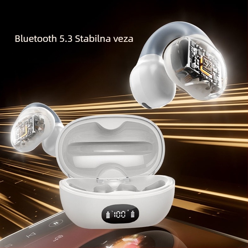 AX10 Bežične slušalice s klipom za uho, blokiranje buke, kostna kondukcija, sportske slušalice, stereo, Bluetooth 5.3, dugo trajanje baterije, model Z9