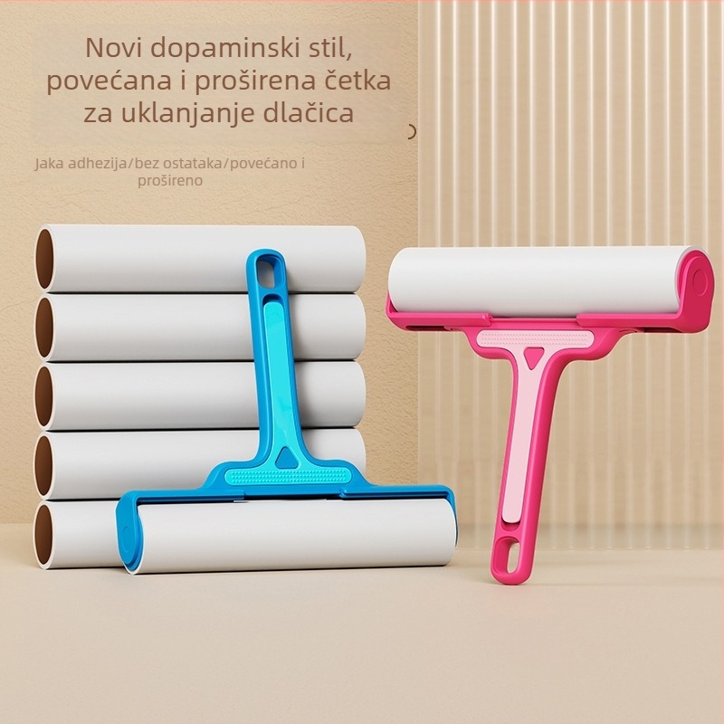 Ljepljivi valjak za uklanjanje dlaka s izmjenjivom glavom, za odjeću