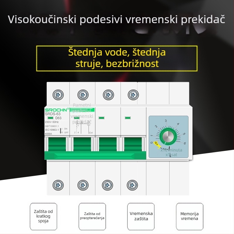 Trofazni vremenski prekidač za visokoučinkoviti upravljač vodne pumpe, 220–380V