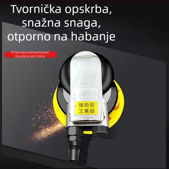 Prima industrijska pneumatska brusilica s diskom za poliranje, usisavanje prašine, za diskove promjera 5-6 inča.
