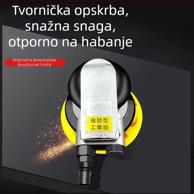 Prima industrijska pneumatska brusilica s diskom za poliranje, usisavanje prašine, za diskove promjera 5-6 inča.