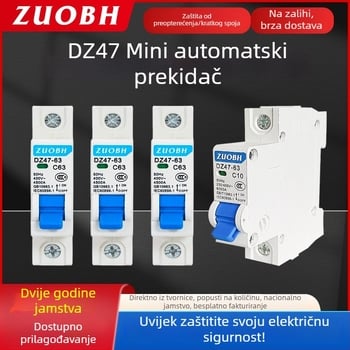 DZ47-63/1P Mikroautomatni prekidač za kućnu uporabu, C45, 10A, 16A, 25A, 32A, 63A