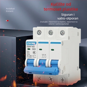DZ47-63/1P Mikroautomatni prekidač za kućnu uporabu, C45, 10A, 16A, 25A, 32A, 63A