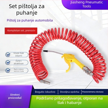 Set pištolja za puhavanje prašine za kamione s PU opružnim zračnim crijevom i metalnim mlaznim pištolom