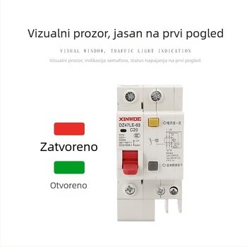 XINWDE DZ47SLE-63 Miniaturni prekidač s zaštitom od curenja, 1P, 32A, zaštita od preopterećenja