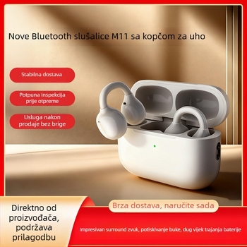 M11 slušalice s klipom za uho, kostna kondukcija, bežične Bluetooth slušalice, dizajn zraka, Bluetooth 5.3, trajanje baterije 4–8 sati