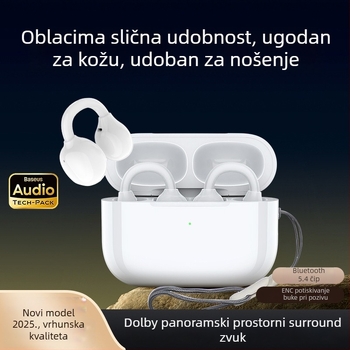 M11 slušalice s klipom za uho, kostna kondukcija, bežične Bluetooth slušalice, dizajn zraka, Bluetooth 5.3, trajanje baterije 4–8 sati