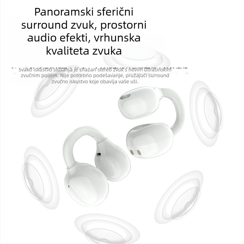 M11 slušalice s klipom za uho, kostna kondukcija, bežične Bluetooth slušalice, dizajn zraka, Bluetooth 5.3, trajanje baterije 4–8 sati