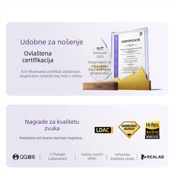 Bluetooth bežične slušalice s klipsom za uho, otvoreni dizajn sa zvukom kroz zrak, za sport i trčanje, unisex