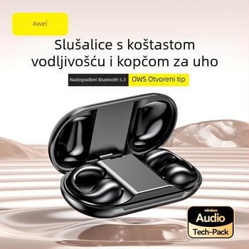 Awei TZ2 Bluetooth slušalice sa klipom, otvoreni stražnji dizajn, stereo, IPX4, Bluetooth 5.0, više od 8 sati trajanja baterije za glazbu i pozive